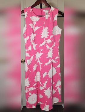 Isaac Mizrahi For Target Pink Floral Dress Womens 4 Sleeveless A-Line Spring